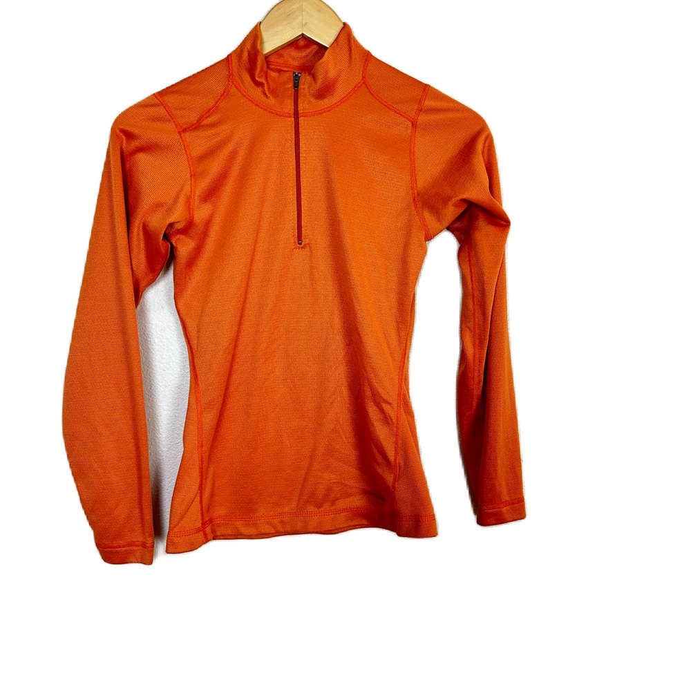 Patagonia 1/4 Zip Capilene Performance Base Layer Top Orange Pullover Women’s XS